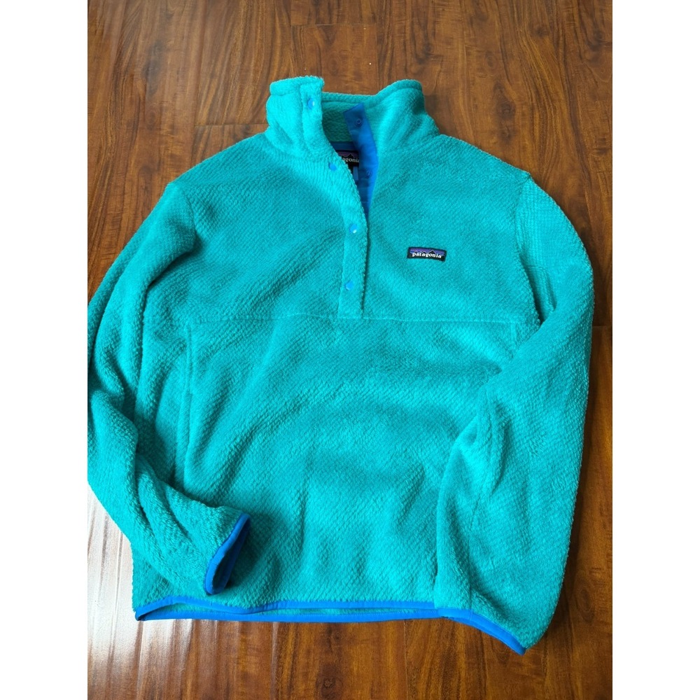 Patagonia Women's Synchilla Snap-T Fleece Pullover SZ Small Polartec Teal Green
